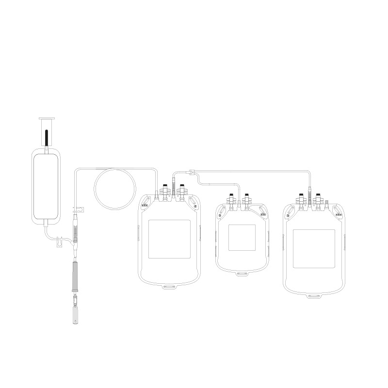 Контейнери для взяття цільної крові, ПВХ, 3-камерний (RTTr500/400/400)